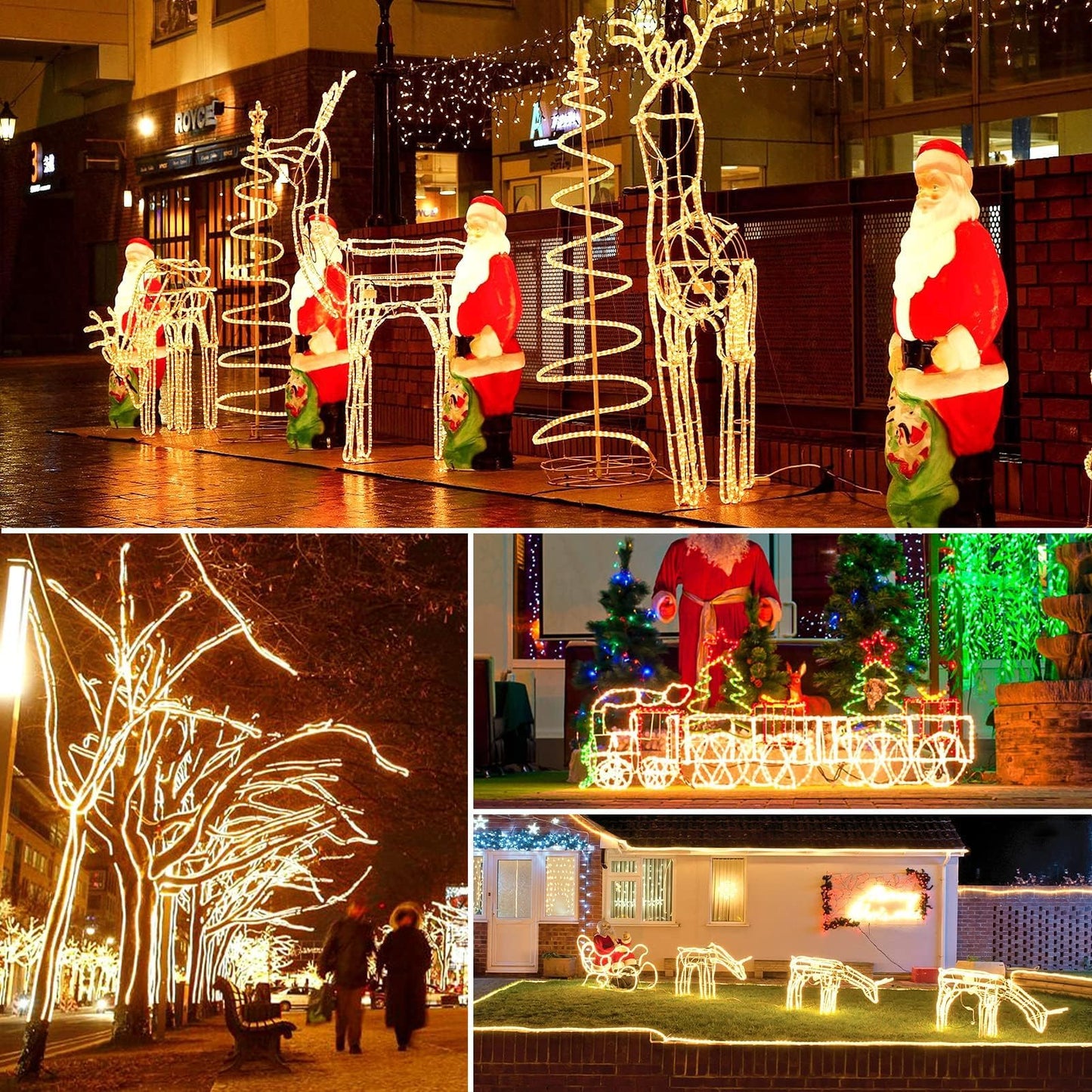 HOUSEPROFI 20M 400LED Light Hose Outdoor, String Lights Powered by Electricity Warm White, IP44 Waterproof & Dimmable with Remote Control, Perfect for Garden, Balcony & Christmas Decor, Ø5mm