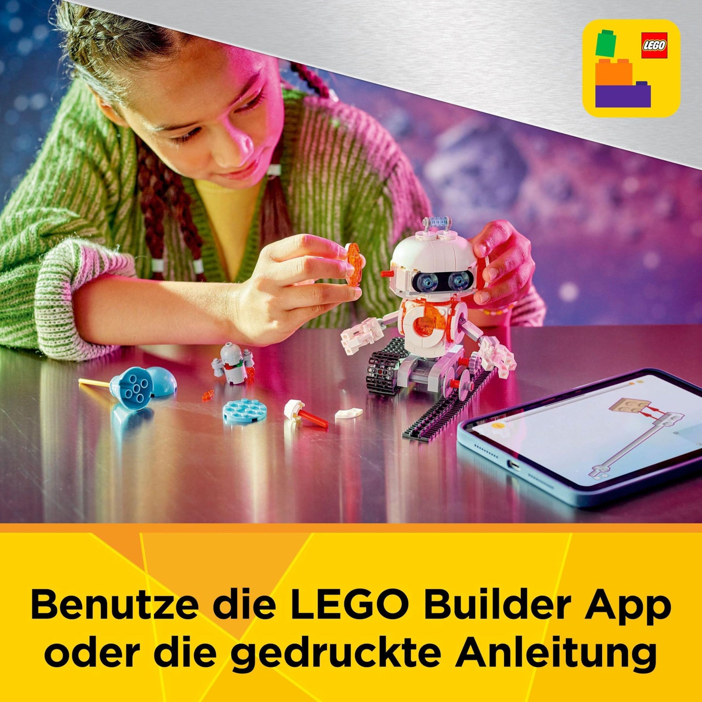 LEGO Creator 3in1 Space Robot - Toy can be rebuilt into Dog Figure or Rocket Model - Building set for kids - Space-themed gift idea for boys and girls aged 8 and up 31164