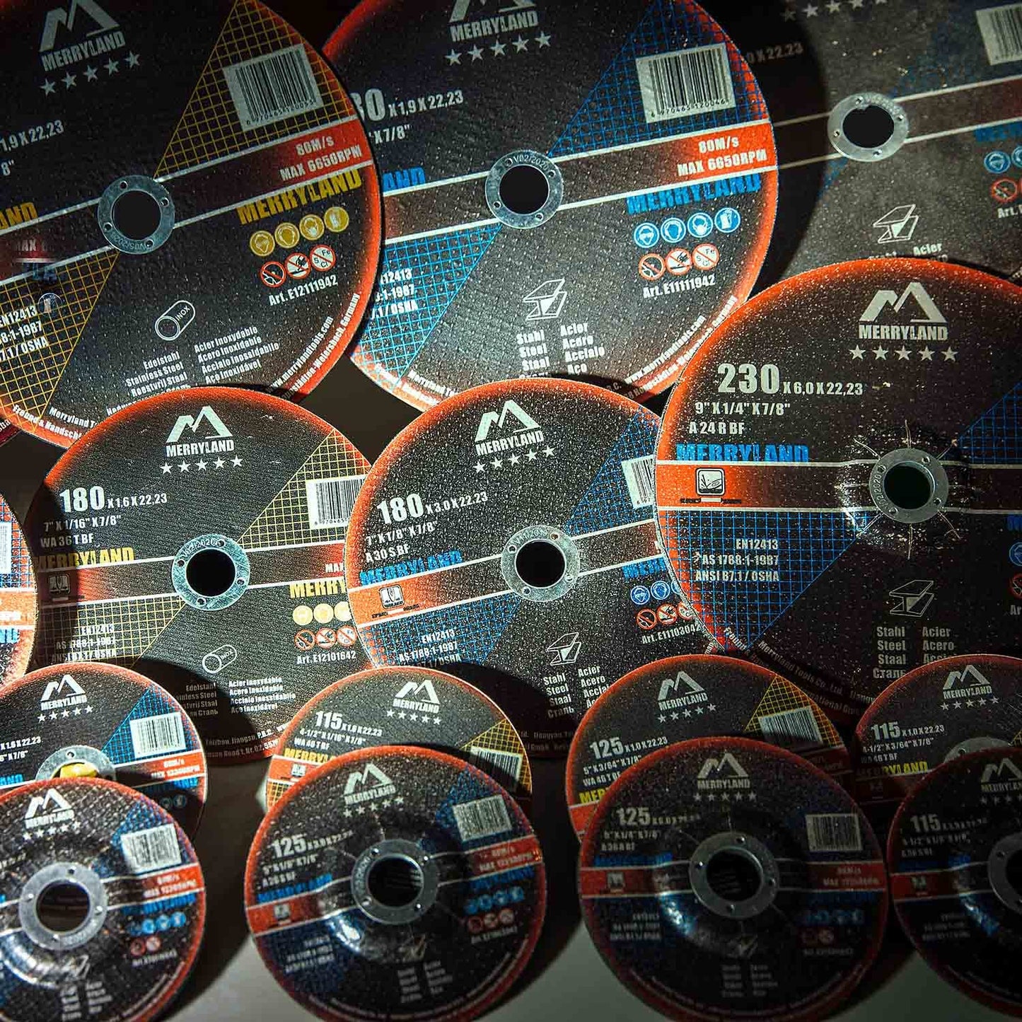 Merryland Cutting Disc 125 Metal Steel Stainless Steel for Angle Grinder, 125 X 3.0 mm Flex Disc Offset 25 Pieces, Expert Line E21083042