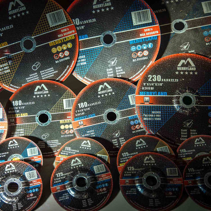Merryland Cutting Disc 125 Metal Steel Stainless Steel for Angle Grinder, 125 X 3.0 mm Flex Disc Offset 25 Pieces, Expert Line E21083042