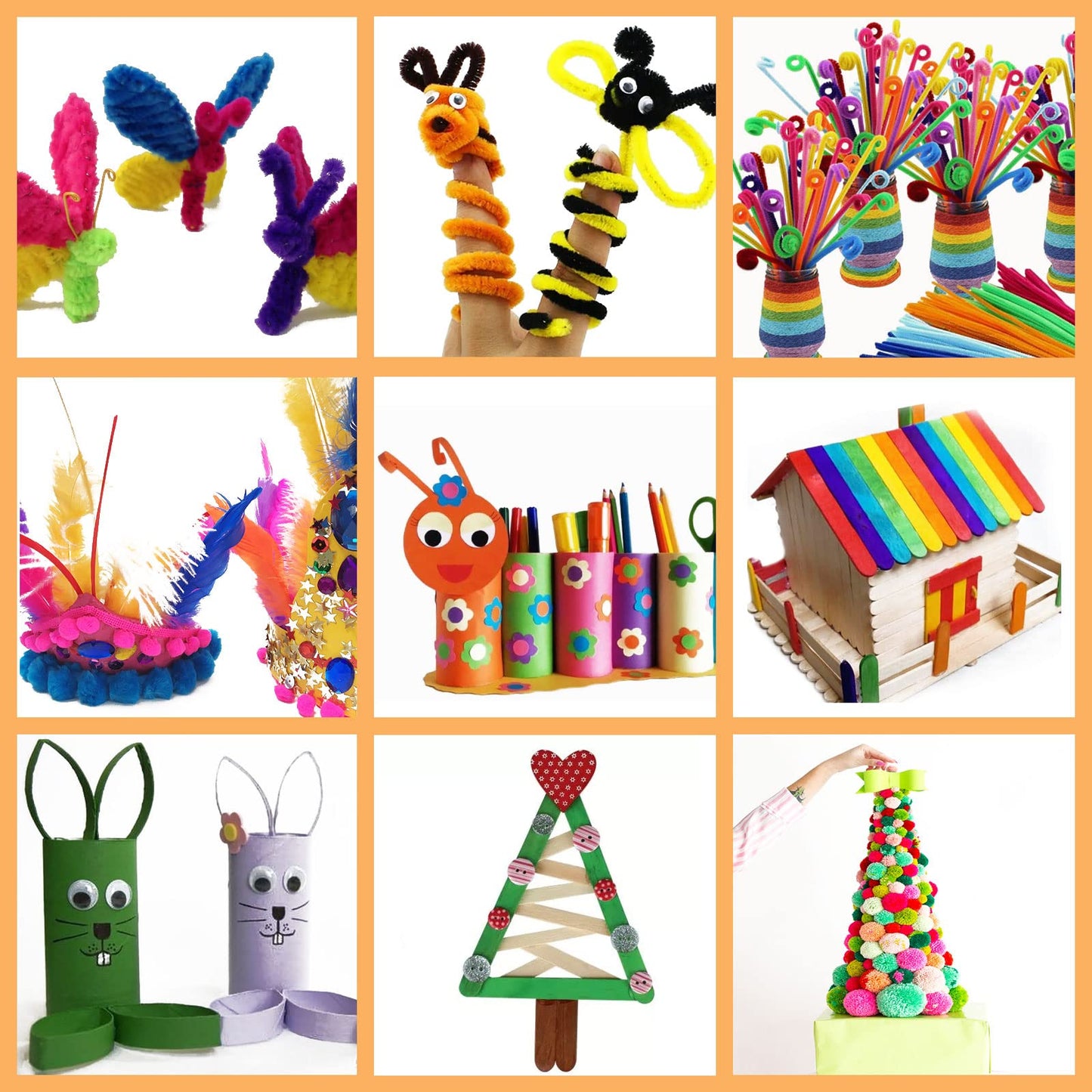 Purpledi 3300+ pieces Crafting Sets for Kids Crafting Material in Crafting Case, DIY Crafting Accessories Crafting Supplies Material Set, Crafting Gift for Birthday, Christmas, Crafting Kit Kids age 3 4 5 6 years