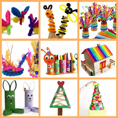 Purpledi 3300+ pieces Crafting Sets for Kids Crafting Material in Crafting Case, DIY Crafting Accessories Crafting Supplies Material Set, Crafting Gift for Birthday, Christmas, Crafting Kit Kids age 3 4 5 6 years