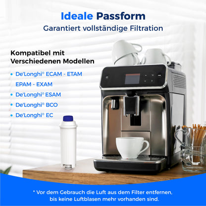 Waterdrop filter cartridges, replacement for De'Longhi® water filter DLSC002, compatible with De'Longhi® Magnifica® S, Eletta® Explorer, Dinamica®, and ECAM series, coffee machine and espresso maker.