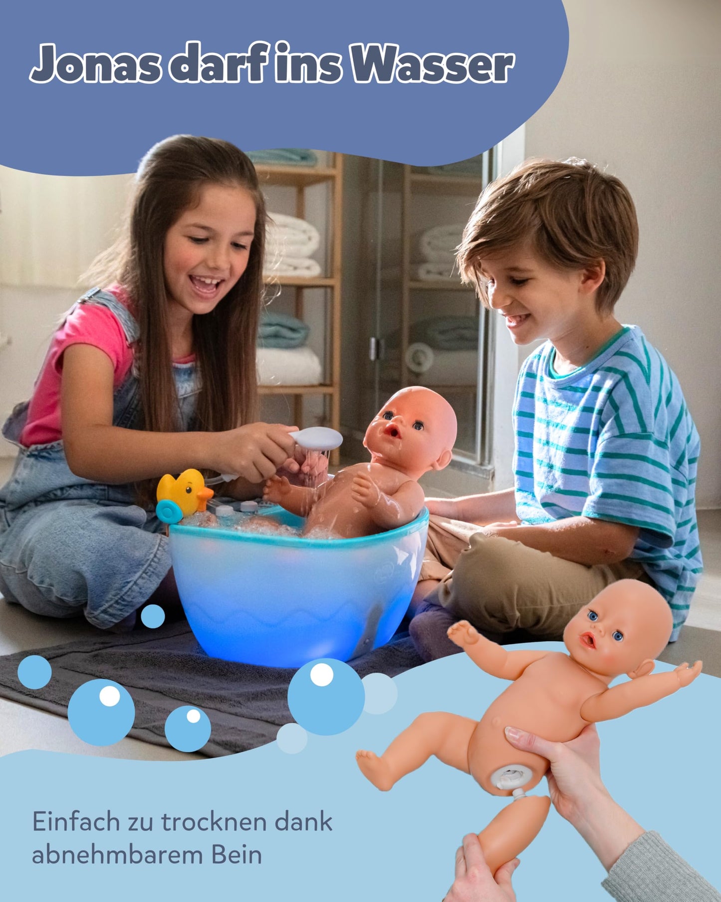 BABY born Jonas - 43cm baby doll - 10 functions including accessories & romper - Works completely without batteries - Suitable for children aged 3 years and up