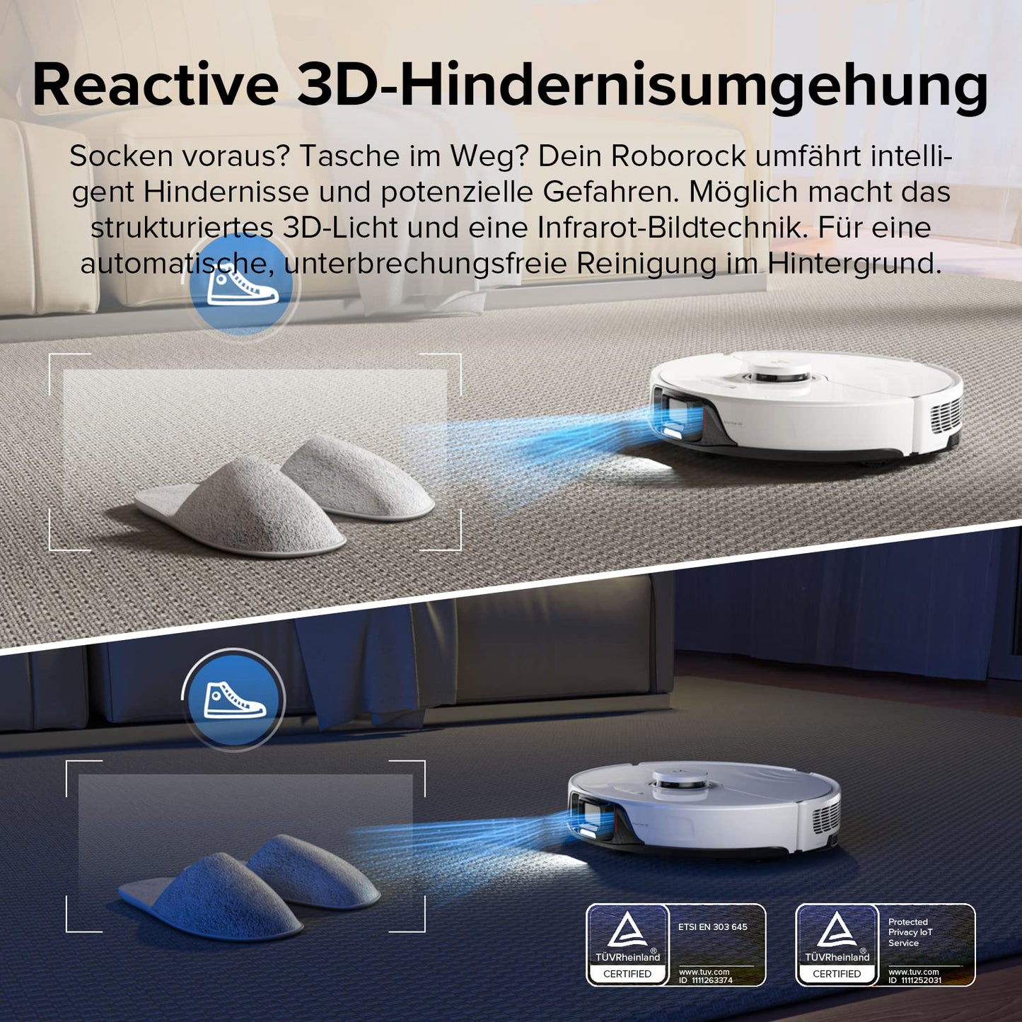roborock S8 robot vacuum with dual brush & 6000Pa suction power & 3D structured light obstacle avoidance. Compatible with Alexa for pet hair. Upgrade to S7.