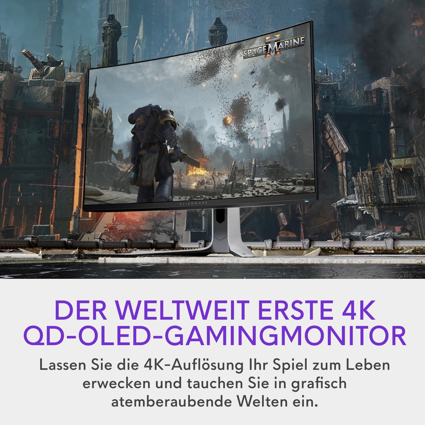 Alienware AW3225QF 32" 4K UHD (3840x2160) 1700R Curved Gaming Monitor, 240Hz, QD OLED, 0.03ms, NVIDIA G-SYNC Compatible, HDR, Dolby Vision, USB-C, DisplayPort, 2X HDMI, 4X USB, 3 Year Warranty