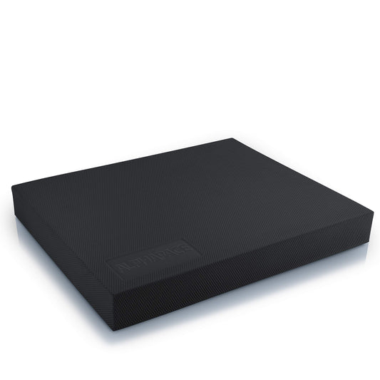 ALPHAPACE Balance Pad 40x33x6cm in black incl. free exercise poster - Innovative balance cushion for optimal full-body workout - To improve coordination, balance & strength.