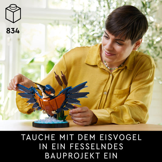 LEGO Icons Kingfisher Model Kit for Adults, Bird Model for Living Room or Office, Home and Home Office Decor, Gift for Bird Lovers and Ornithologists, Women and Men 10331