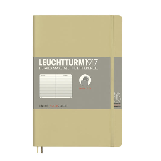 Lighthouse1917 358323 Notebook Softcover Paperback (B6+), lined, Sand