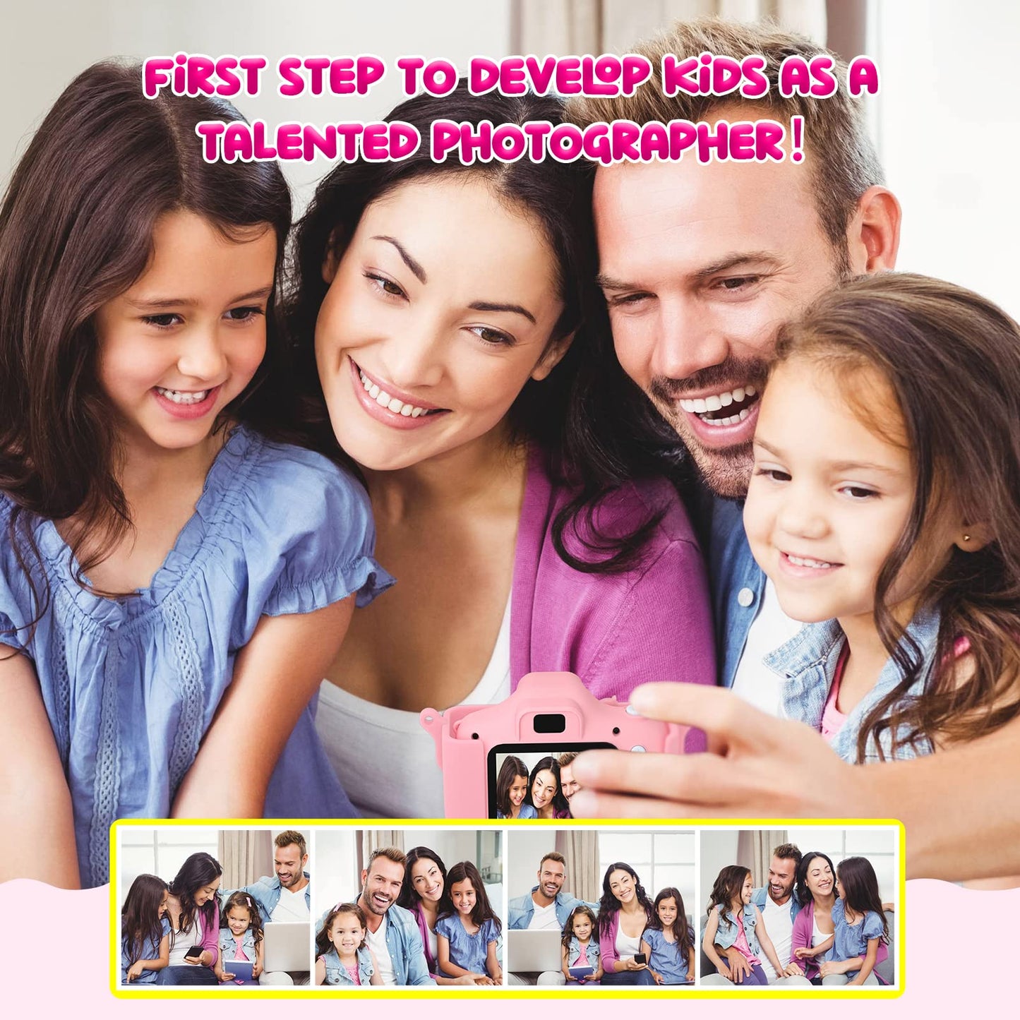 Kids camera, 2.0” display digital camera, gifts for 3-12 year old boys and girls, 1080P HD anti-drop children's camera for birthday and Christmas toy.