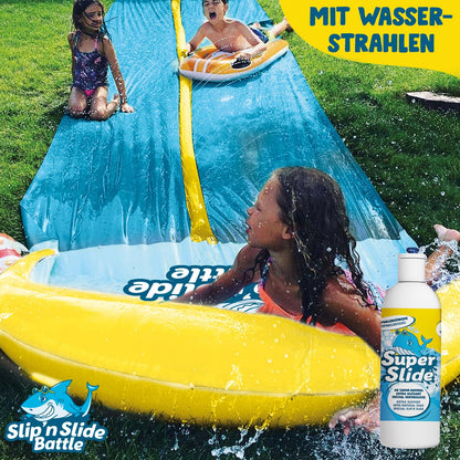 Original Cup® | Water Slide Mat Giant Pack XXL | 1 Slip Mat Double Track 10 Meters + 1 Liter Extra Sliding Soap 100% natural | Premium Quality | Slip'n Slide Water Games 100% Fun