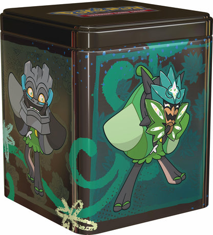 Pokémon Trading Card Game: Stack Tin Box Ogerpon - 3 booster packs & 2 sticker sheets (German version)