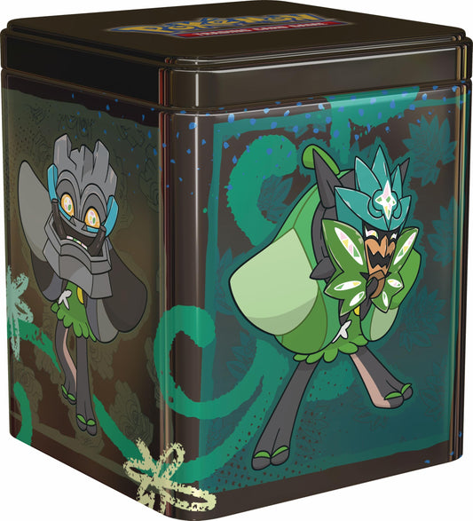 Pokémon Trading Card Game: Stack Tin Box Ogerpon - 3 booster packs & 2 sticker sheets (German version)