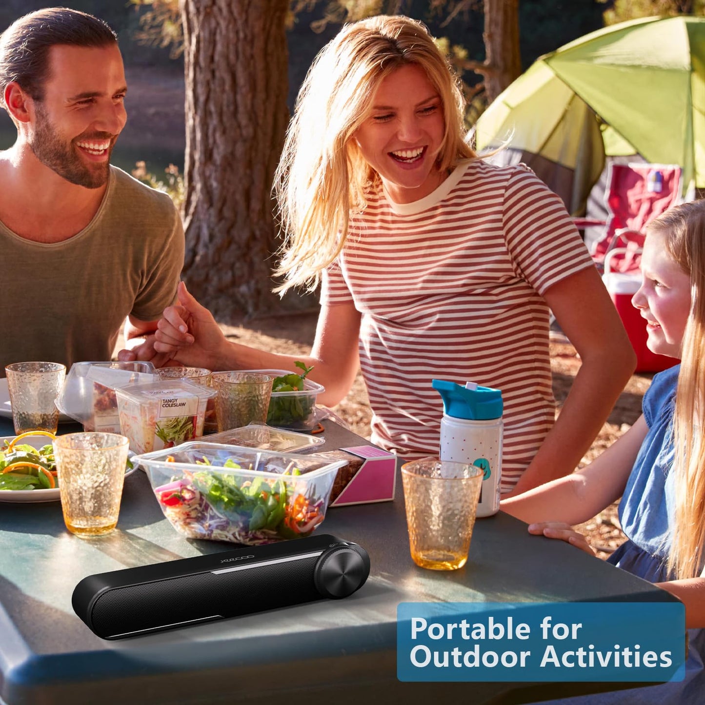 Jeecoo A30 PC speakers, computer speakers for PC, USB powered PC soundbar in black. Speakers for PC, laptop, monitor, iPad, tablets, smartphone (USB+3.5mm)