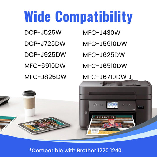 Cartridgeify 10-pack LC 1220 1240 printer cartridges Compatible with Brother LC1220 LC1240 ink cartridge Multipack, for DCP-J525W J725DW J925DW, MFC-J430W J5910DW J625DW J6510DW J6710DW J6910DW J825DW