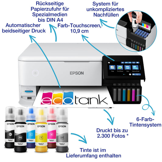 Epson EcoTank ET-8500 A4 WiFi Ink Tank Photo Printer