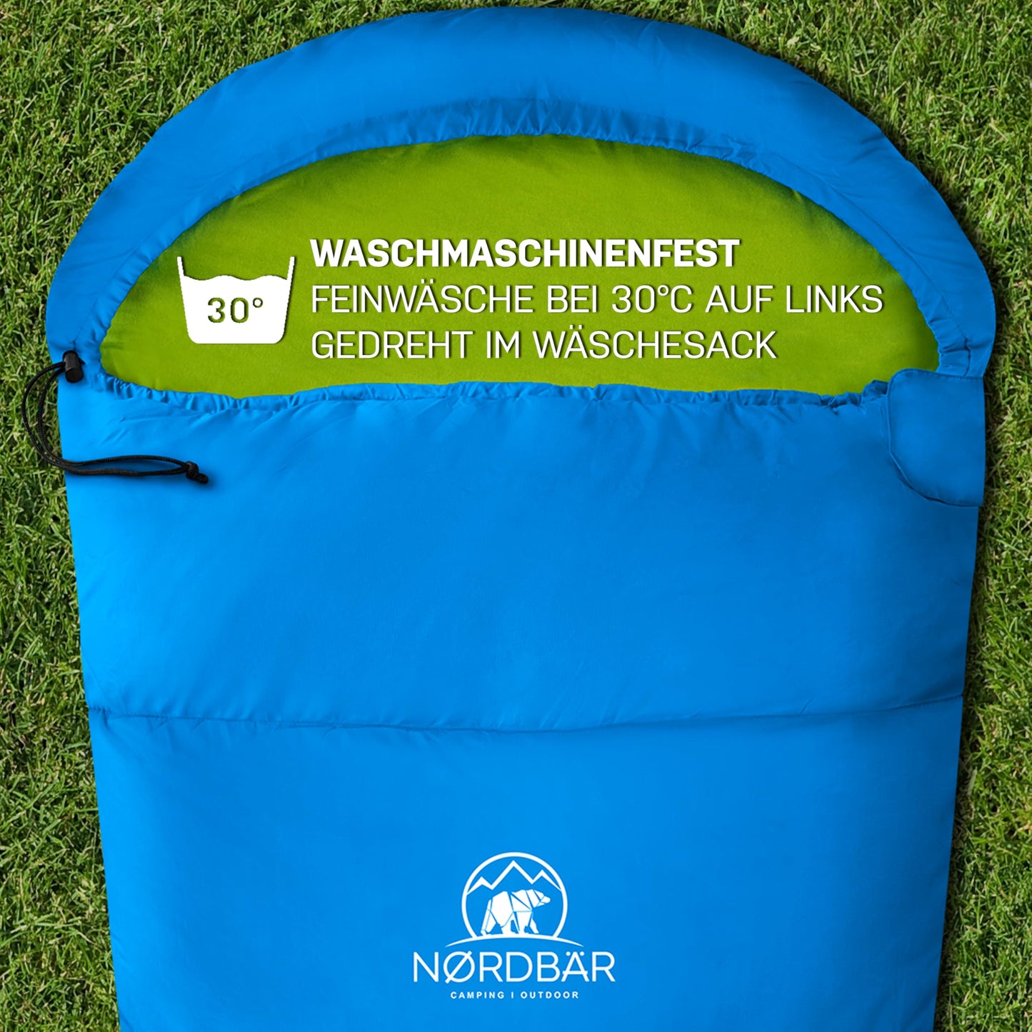 NORDBÄR® Kids Sleeping Bag for boys & girls up to 145cm height | 100% cotton lining | Mummy style bag, light & warm | Children's outdoor sleeping bag [1200g]