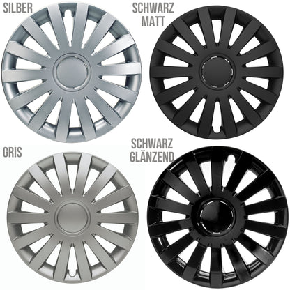 Albrecht 13 inch wheel covers in black for steel rims - Wind hubcaps made of high-quality plastic - Durable wheel covers in original Albrecht packaging - Made in EU