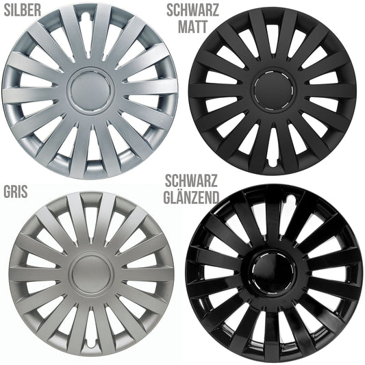 Albrecht 13 inch wheel covers in black for steel rims - Wind hubcaps made of high-quality plastic - Durable wheel covers in original Albrecht packaging - Made in EU