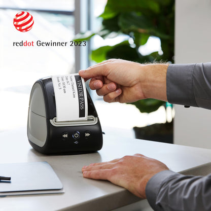 DYMO LabelWriter 550 label printer | Labeling device with thermal direct printing | Automatic label detection | Prints address labels, shipping labels, barcode labels, and more | EU plug adapter