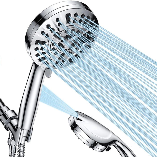 High pressure handheld shower heads with 10 functions, water-saving shower heads with anti-clogging nozzles, ideal for bathroom showers, perfect for washing tubs, tiles, walls, pets, and more.