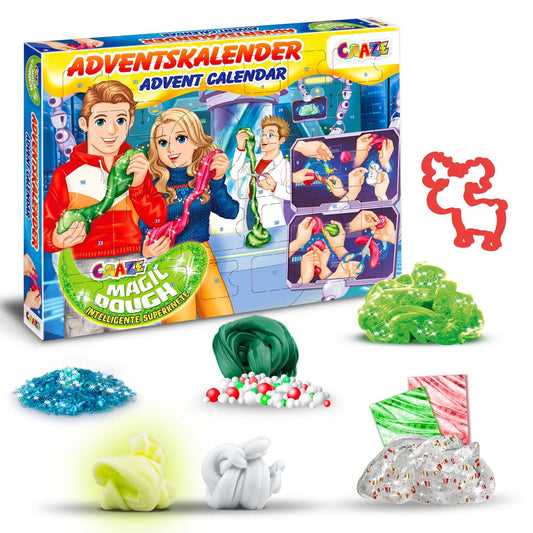 MAGIC DOUGH Advent Calendar for Kids - Toy Advent Calendar with Dough, 24 Great Surprises with Smart Super Dough