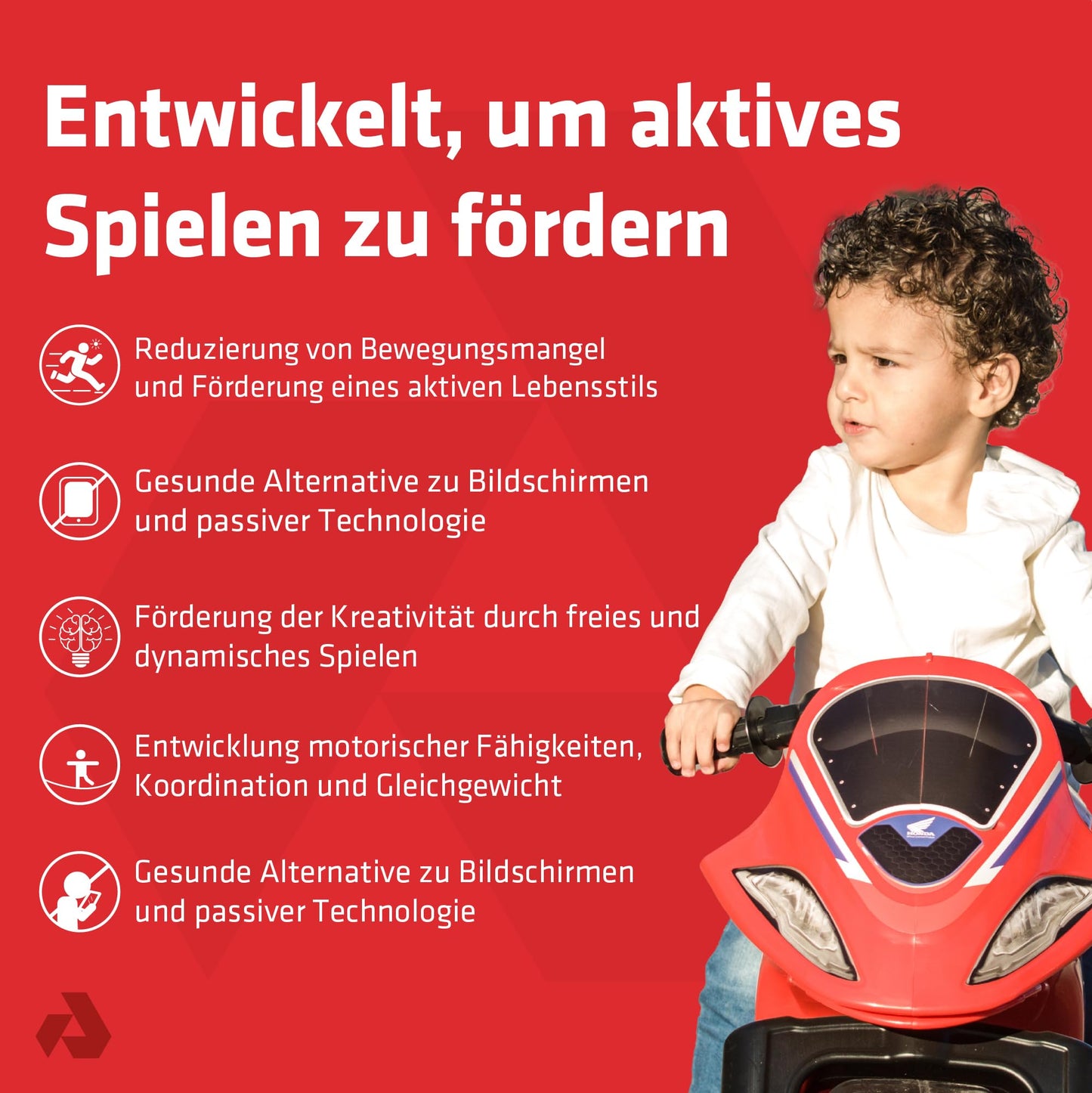 Balance bike From 4 years 5 years 6 years 7 years Kids motorcycle Ride-on vehicle Motorcycle Children Ergonomic Stable Lightweight Portable Gift Birthday Boys Girls Indoor Outdoor - INJUSA