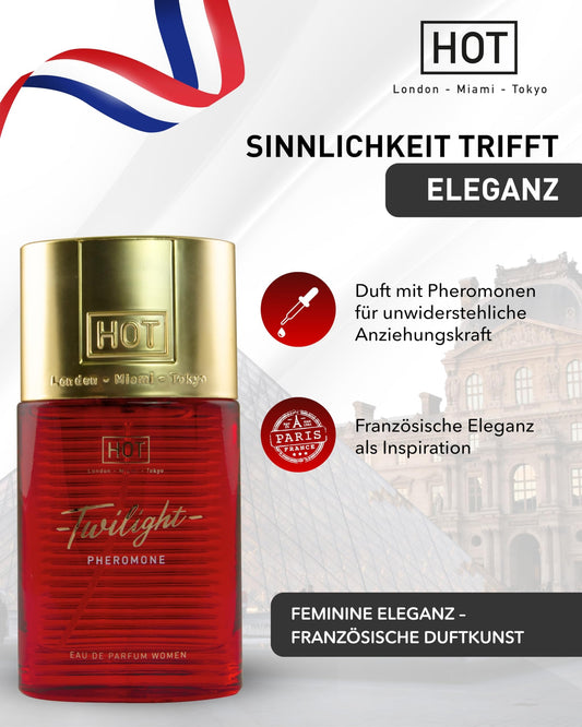 HOT Twilight Pheromone Perfume for women 50 ml I Feminine scent with elegant French notes & scent-neutral pheromones I For strong attraction & lasting impression I Perfume for women