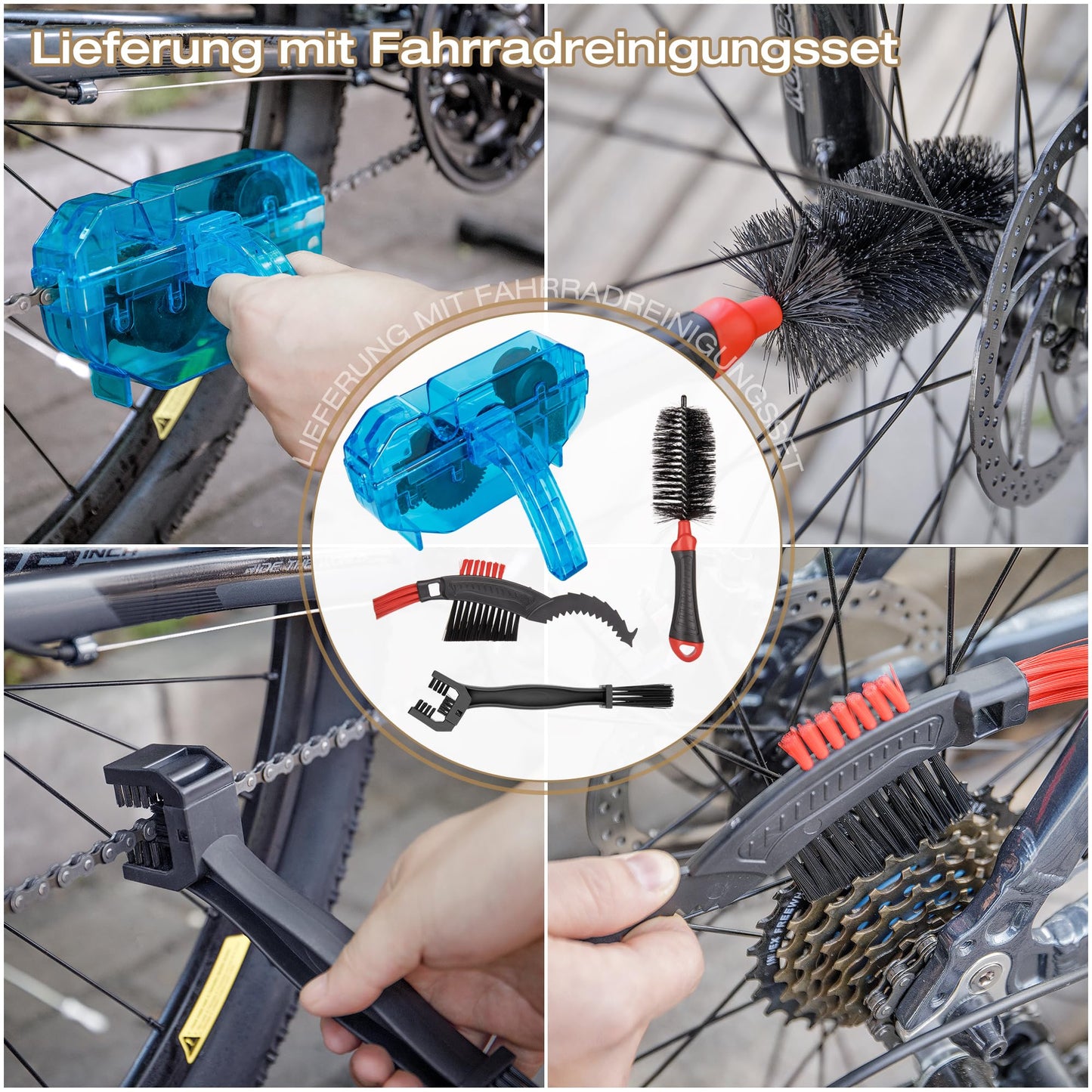 CXWXC Bike Repair Stand, Aluminum Folding Bicycle Assembly Stand for E-Bikes/Mountain Bikes. Bike Repair with Magnetic and 360° Rotatable Head.