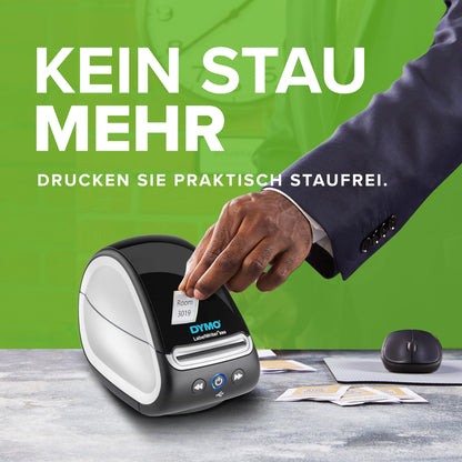 DYMO LabelWriter 550 label printer | Labeling device with thermal direct printing | Automatic label detection | Prints address labels, shipping labels, barcode labels, and more | EU plug adapter