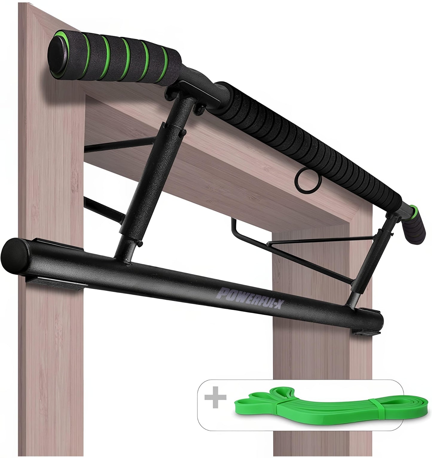 POWERFUL-X Pull-Up Bar Door Frame - versatile fitness bar - no assembly required - Pull-up bar supports up to 200kg - Ideal for beginners & advanced users.