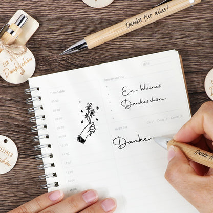 BOFUNX 20pcs Thank You Gifts Thank You for Everything Pen Gifts Wood Pen Thank You Gift Farewell Gift for Colleagues Educators Teachers Daycare School Retirement