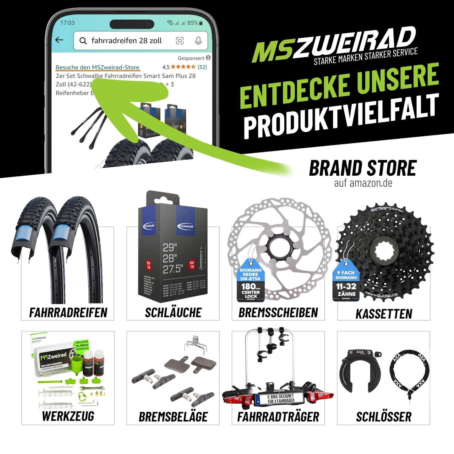 2X Schwalbe SV 19 bike tube 27.5 28 29 inch SV 40mm (40/62-584/635) + 3 MSZweirad tire levers