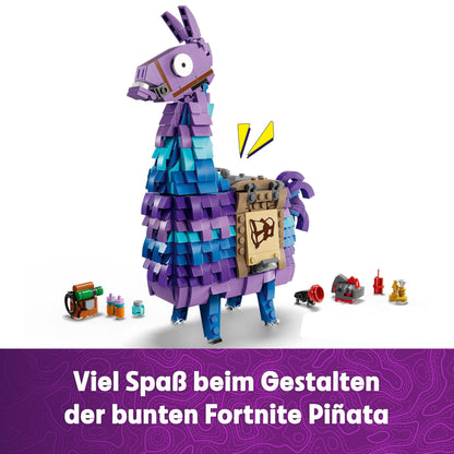 LEGO Fortnite Supply Llama Toy - Buildable & Collectible Figure from Video Game - Includes accessories like Slurp Juice - Gaming Playset - Gamer Gift for Boys, Girls, and Teens 12+ - 77071