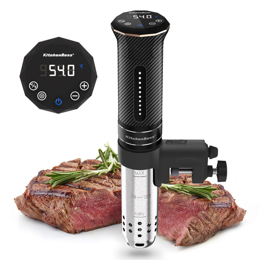 KitchenBoss Sous Vide Cooker Stick Precision Cooker: G300T Temperature Setting IPX7 Waterproof LED Touch Display Immersion Circulator 3D Circulation with Timer