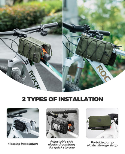 ROCKBROS Bike Frame Bag Bicycle Storage Bag with Shoulder Strap Top Tube Bag 6 Color Road Bike, MTB