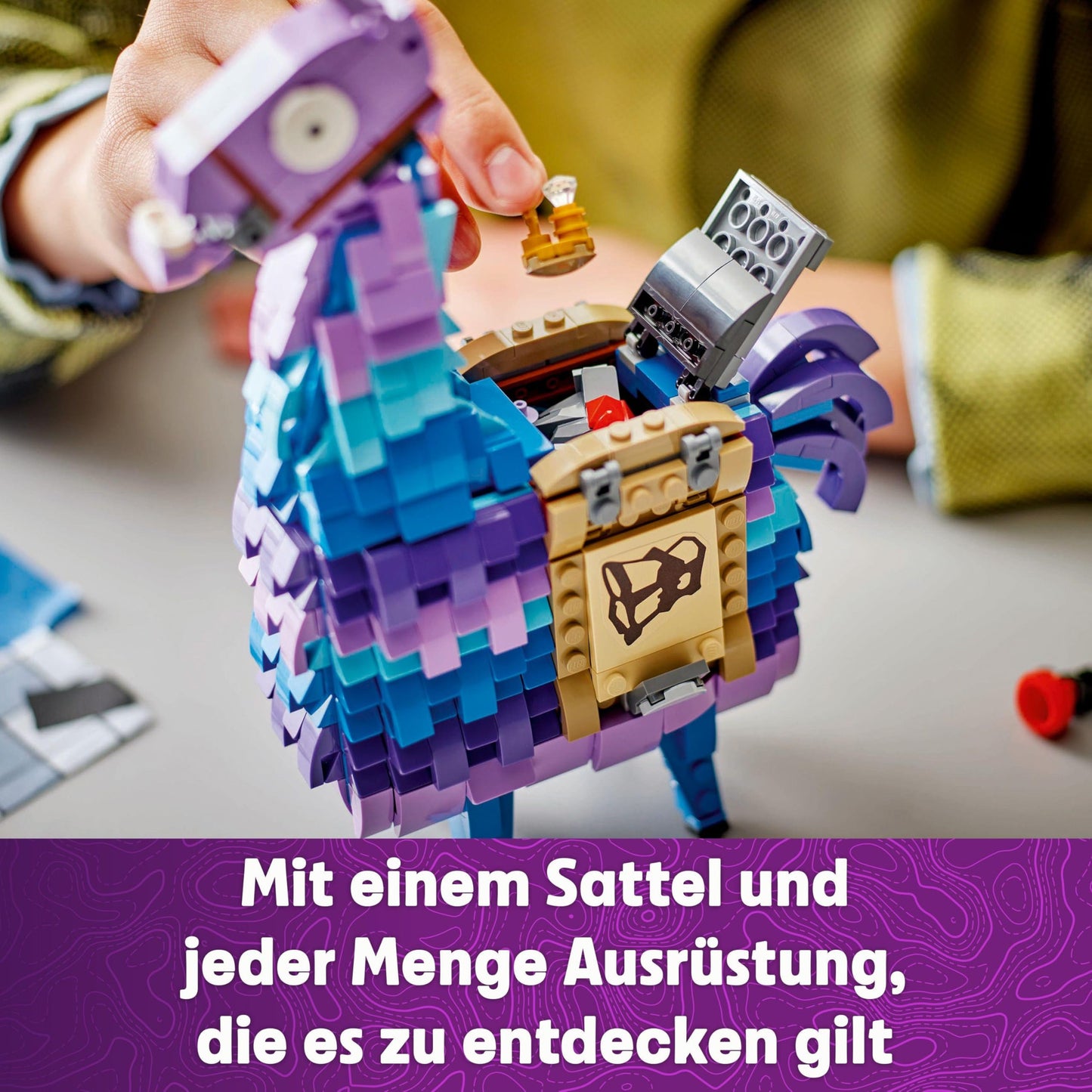 LEGO Fortnite Supply Llama Toy - Buildable & Collectible Figure from Video Game - Includes accessories like Slurp Juice - Gaming Playset - Gamer Gift for Boys, Girls, and Teens 12+ - 77071