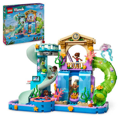 LEGO Friends Heartlake City Water Park - Kids toy with 4 minifigures - Set with 3 water slides and lots of fun summer accessories - Gift for girls and boys 8+ years - 42630