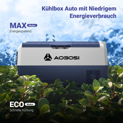 AAOBOSI Compressor Cool Box 36L, Car Fridge 12/24V and 100-240V Electric Cool Box, -20°C to 20°C compressor cool box for car, truck, boat, RV, camping, travel.
