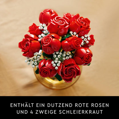LEGO Icons Bouquet, artificial flowers as room decor & Icons Orchid, Artificial Plant Set with flowers, model kit for adults