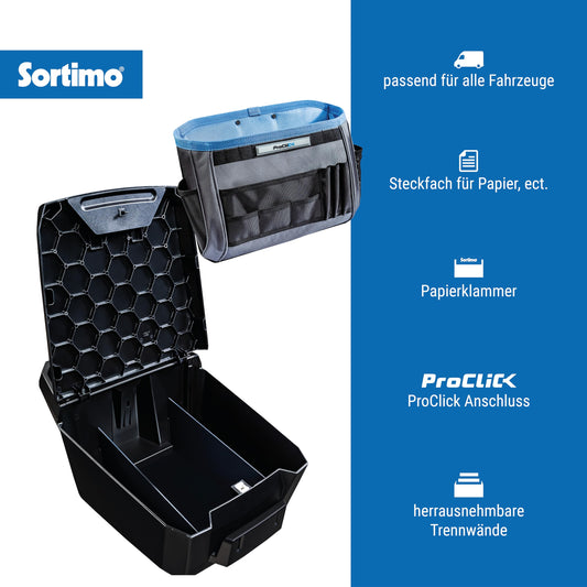 Sortimo Auto Assistant + Office Organizer - Set, Black/Blue/Gray