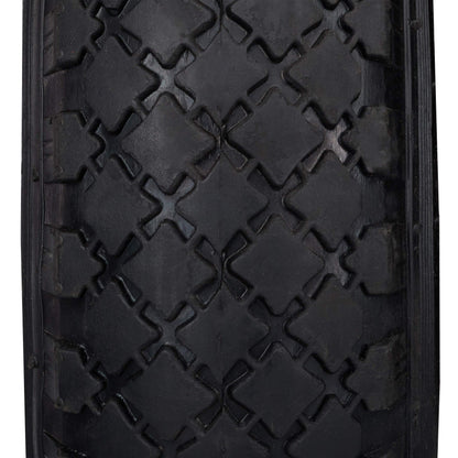 4 x hand truck wheel, 3.00-4, air-filled, spare wheel with plastic rim, 260x85mm, Ø axle 25mm, complete wheel, black-red