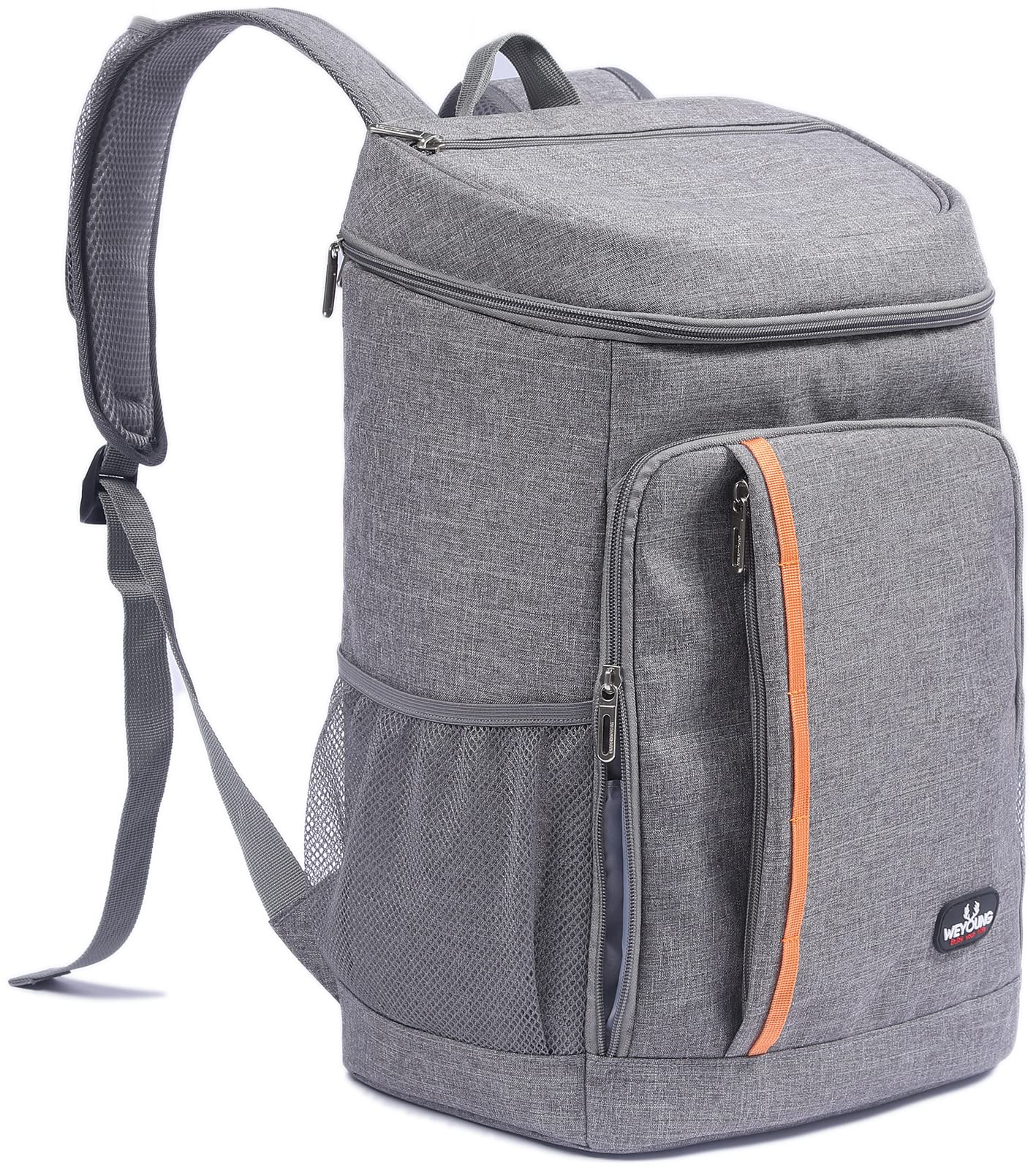 MCXKJ 28L Cooler Backpack, Insulated Cooler Bag for Men and Women for Beach, Picnic, Camping, Grill, BBQ, Hiking (Grey)