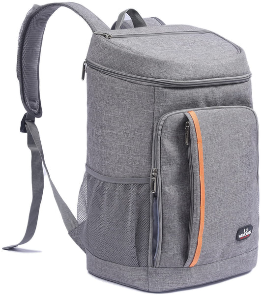 MCXKJ 28L Cooler Backpack, Insulated Cooler Bag for Men and Women for Beach, Picnic, Camping, Grill, BBQ, Hiking (Grey)