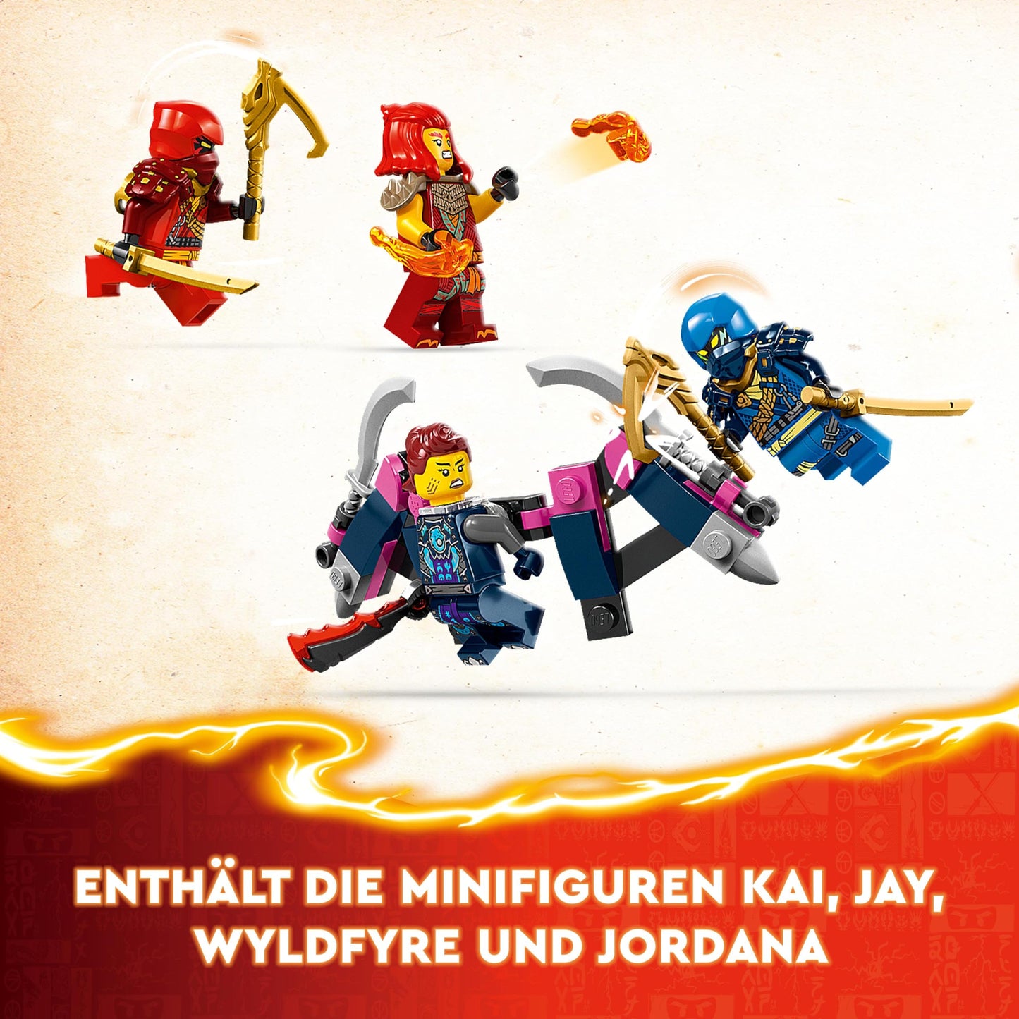 LEGO NINJAGO Kai's Ninja Climbing Mech set, ninja toy with buildable action figure and 4 mini-figures, adventure set for kids, birthday gift for 9-year-old boys and girls 71812.