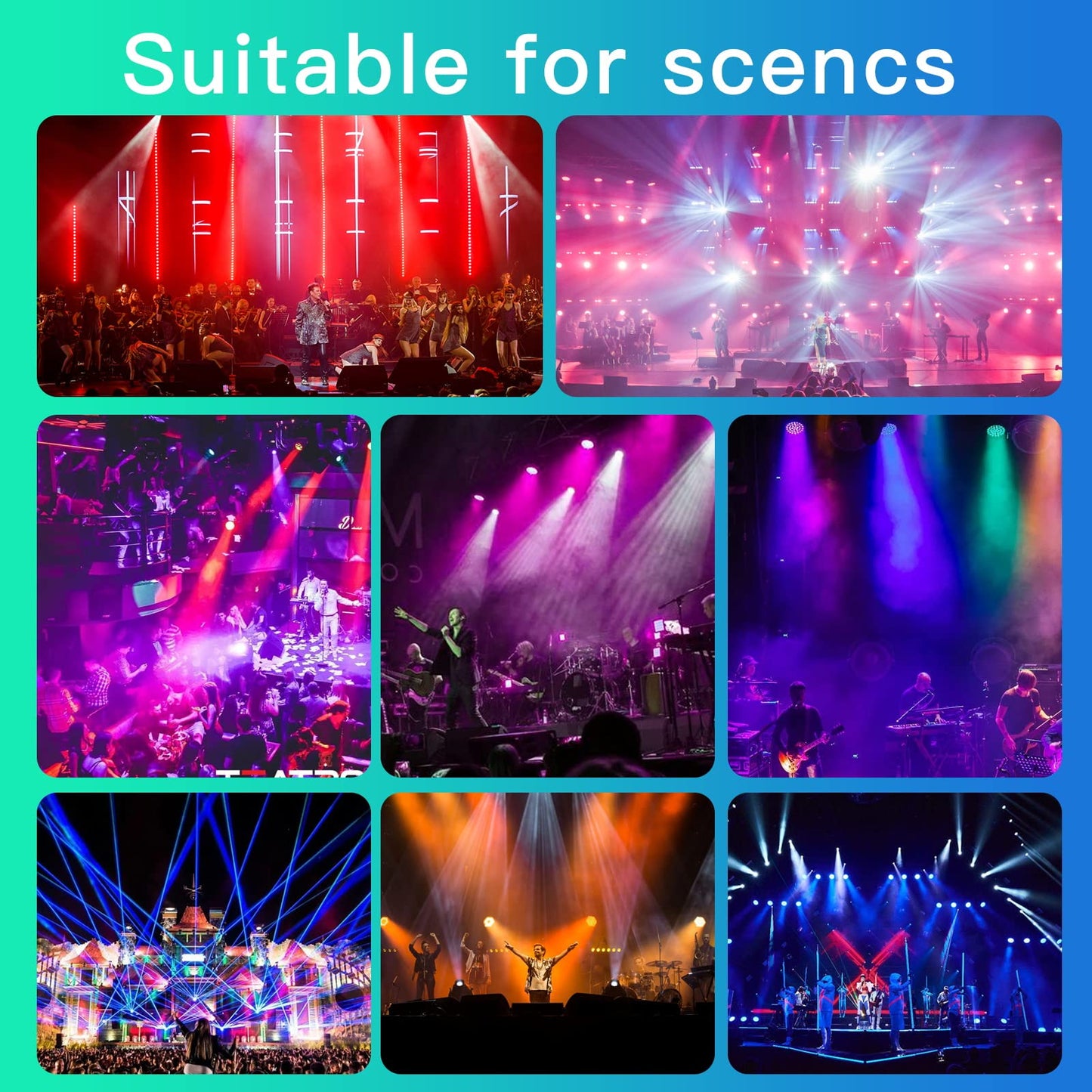 HOLDLAMP 84W LED Par Lights, 14 LED Stage Lights DMX512 4-in-1 RGBW Par Lighting with Remote Control Disco Light for Party Stage DJ Show Bar Halloween Christmas (4 Pack)