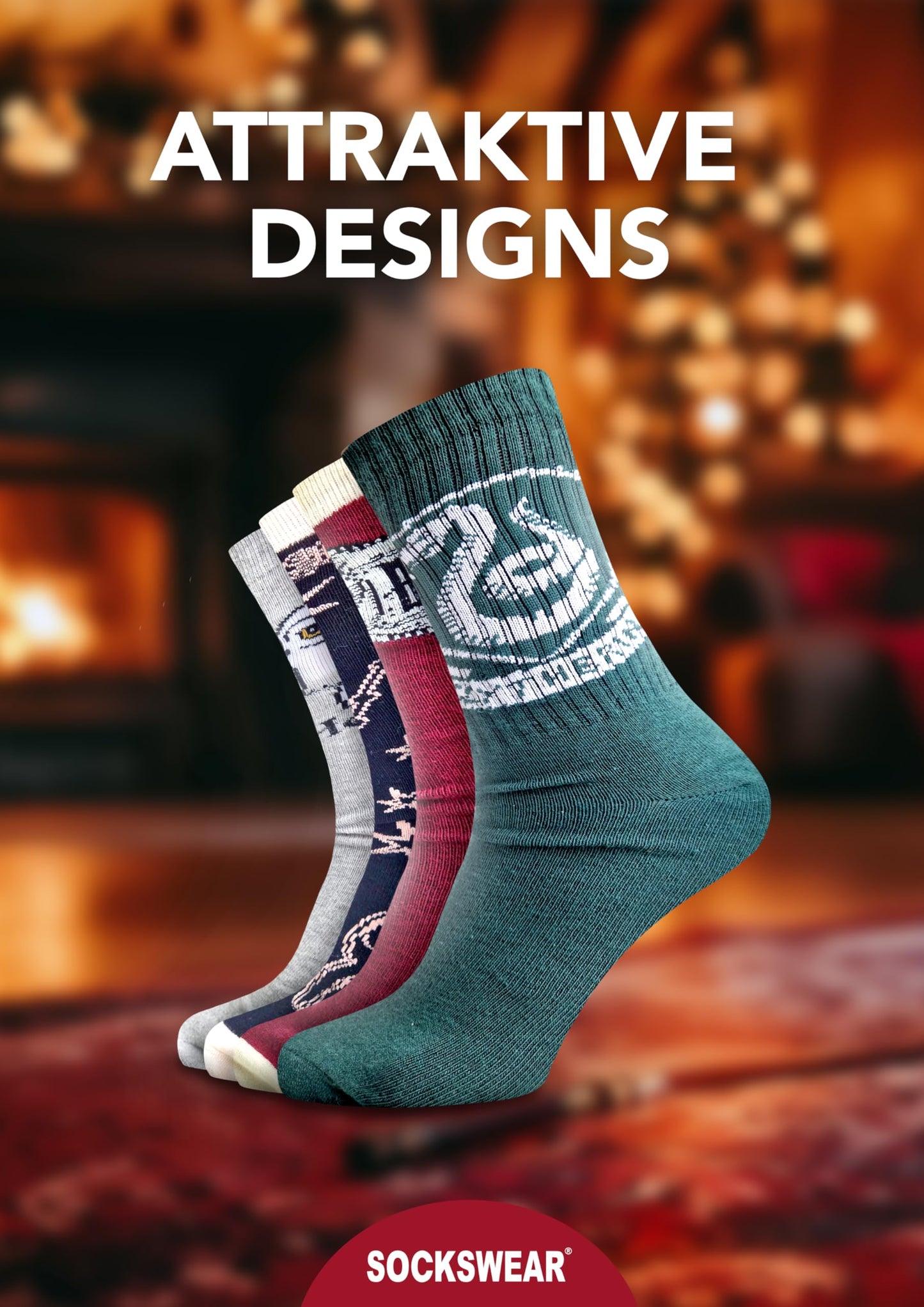 HARRY POTTER ® | Original Advent Calendar | 24 Pairs of Socks for Women | Christmas Calendar with Footings + Long Socks | Size 37-41 | OEKO-TEX ®