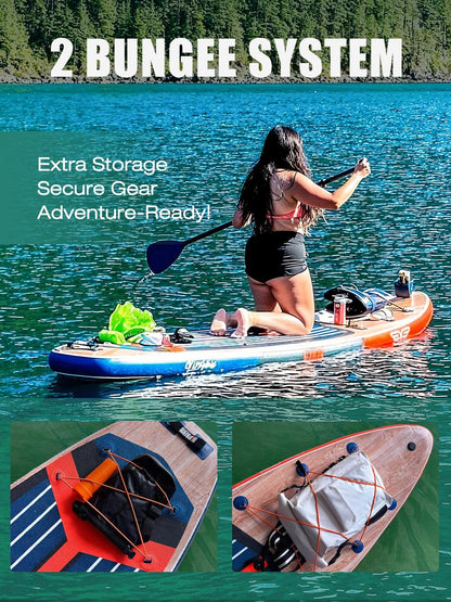 Niphean (Extra Large) Stand Up Paddling Board, SUP for 2+1 persons/families, SUP board with beginner-friendly balance wings, waterproof phone case, Stand Up Paddle Board for Adults, gift ideas