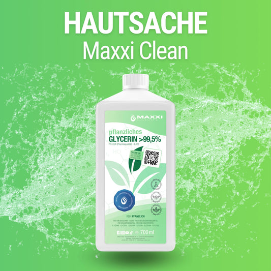 Maxxi Clean | 3x 700 ml Glycerin 99.5% | purely plant-based & nourishing for cosmetics and DIY projects | E422 Glycerol in pharmaceutical grade | Made in Germany | suitable for skincare.