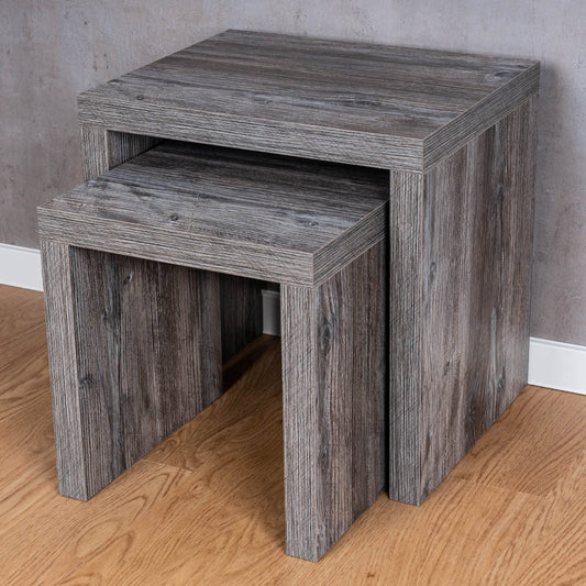 levandeo coffee table set 2 wooden side tables 44x44x36cm reclaimed wood vintage shabby chic table decor side table coffee table shelf fixed glued no assembly